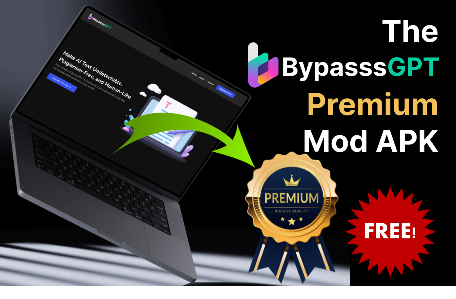 BypasssGPT tool image showing the application's interface and key functionalities